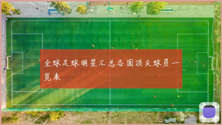 全球足球明星汇总各国顶尖球员一览表